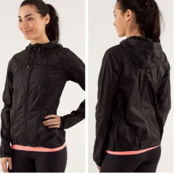 lululemon athletica Jackets & Blazers - Lululemon Transparent-See Jacket Black size 8  W4A75SO